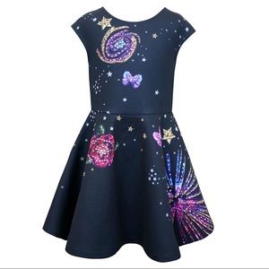 NWT Hannah Banana - Space Theme Print Skater Dress